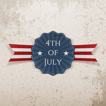 Independence Day 4th of July greeting Tag