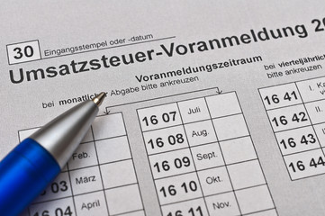 Umsatzsteuer-Voranmeldung Finanzamt