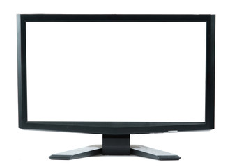 Computer display or lcd tv on white background