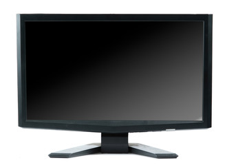 Computer display or lcd tv on white background