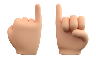 Handgeste mit gestreckte kleiner Finger nach oben