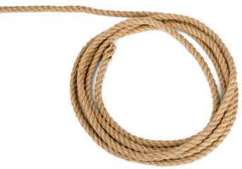 Rope loop isolated on white background