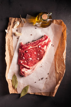 Close-up of a raw steak