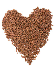 Buckwheat on a white background