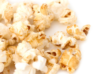 popcorn on a white background