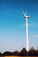 Wind farm on a country road
