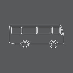 Bus icon, ultra thin line icon