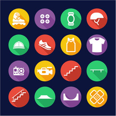 Inline Icons Flat Design Circle