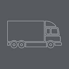 Truck icon, ultra thin line icon