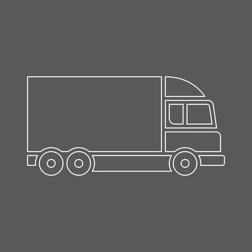 Truck Icon, Ultra Thin Line Icon