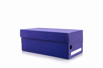 Blue shoe box with clipping path.