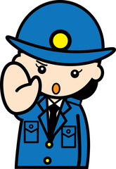 止める婦人警官