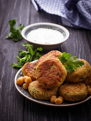 Falafel with tzatziki sauce