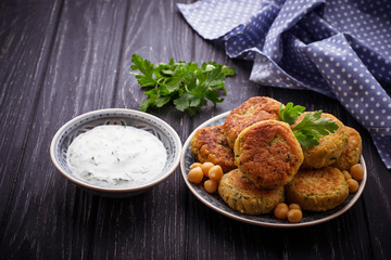 Falafel with tzatziki sauce
