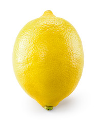 Lemon fruit isolated on white background. With clipping path.