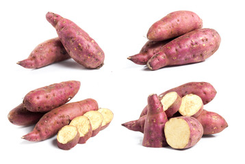 sweet potato on the white background