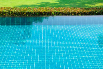 Swimming pool and a garden on the side