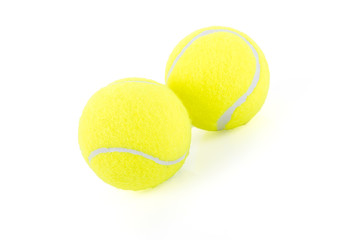 Two green paddle ball