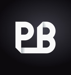 PB Two letter composition for initial, logo or signature.