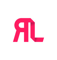 RL Two letter composition for initial, logo or signature.