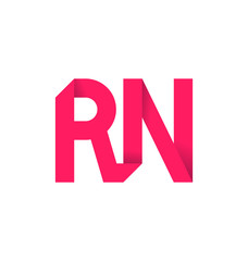 RN Two letter composition for initial, logo or signature.