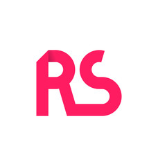 RS Two letter composition for initial, logo or signature.