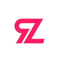 RZ Two letter composition for initial, logo or signature.