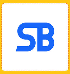 SB Two letter composition for initial, logo or signature.