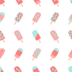 Seamless Ice Cream Pattern