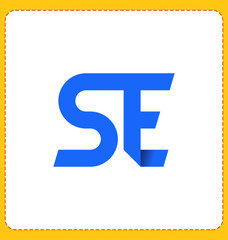 SE Two letter composition for initial, logo or signature.