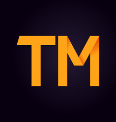 TM Two letter composition for initial, logo or signature.