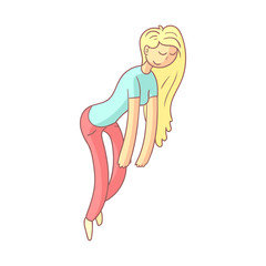 Girl Sleepwalking Smiling