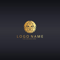 Lion head illustration. Lion logo