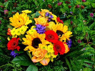 Blumenstrauß mit Klee