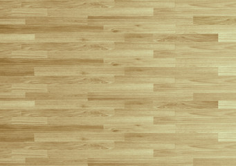 wood Hardwood maple basketball court floor viewed from above for