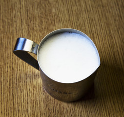 Milk in tin can