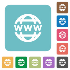 Flat www globe icons