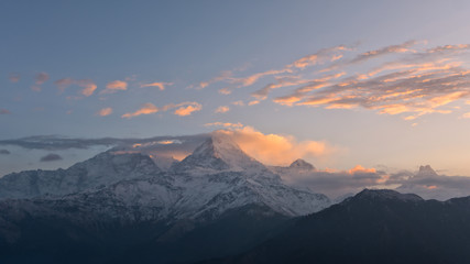view of Annapurna south range from Poon Hill