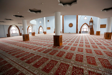 Interior of the mosque Istiqlal, Sarajevo, Bosnia and Herzegovin