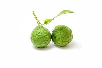 bergamot fruit on a white background