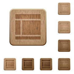 Two columned web layout wooden buttons