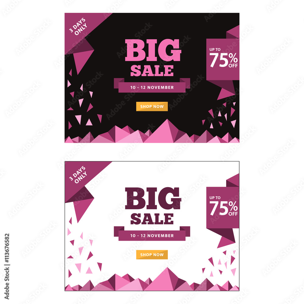 Canvas Prints multipurpose banner design in dark and white background