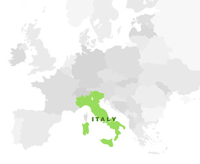 Fototapeta na wymiar Italy Location Map