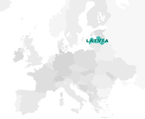 Fototapeta na wymiar Latvia Location Map