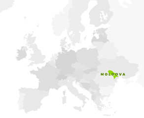 Fototapeta na wymiar Moldova Location Map
