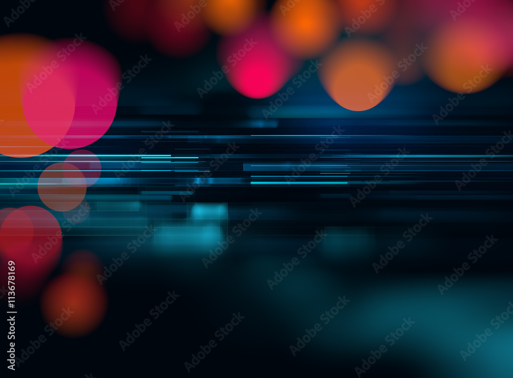 Poster blue geometric shape abstract technology background