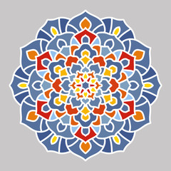 Openwork vector mandala.