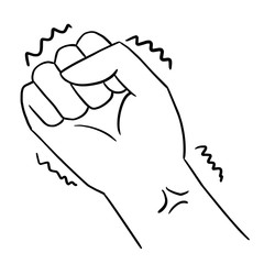 drawing line art hand sign