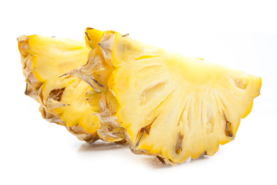 pineapple slices isolated