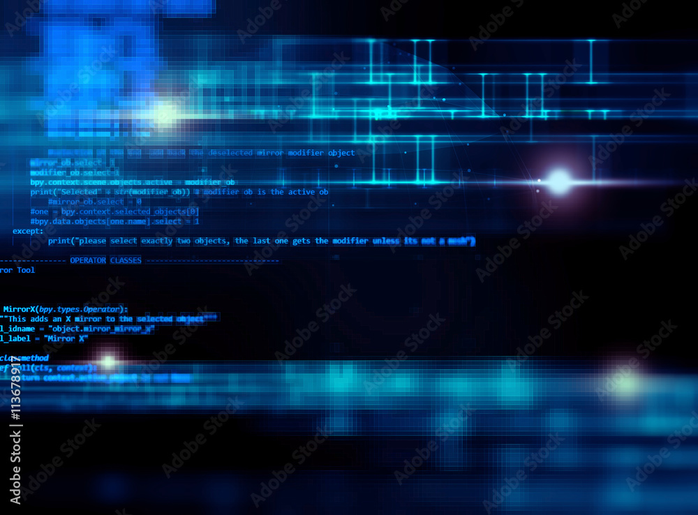 Poster digital code number abstract technology background